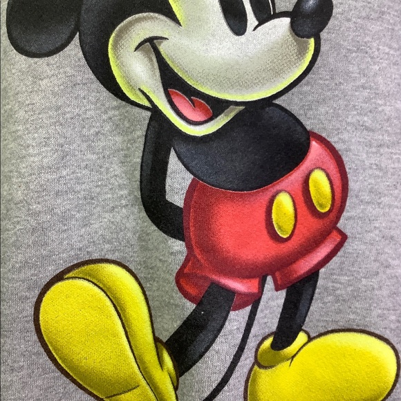 Walt Disney World Mickey Mouse Pullover Sweater Crew Neck Long Sleeve Gray Sz M - Picture 2 of 12